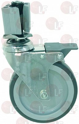 AXLE SWIVELLING WHEEL WITH BRAKE