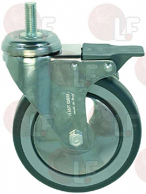 AXLE SWIVELLING WHEEL WITH BRAKE