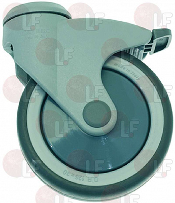 SWIVELLING WHEEL WITH BRAKE