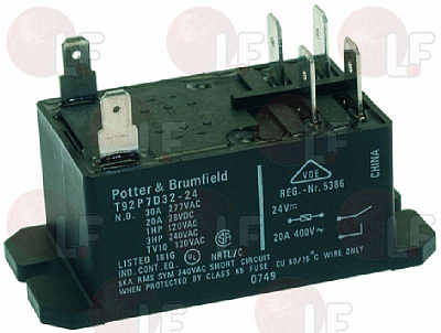 RELAY T92P7D32 24V 20A 400V