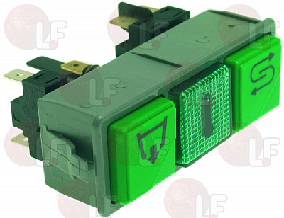 GREEN DOUBLE SWITCH BLOCK 250V 16A