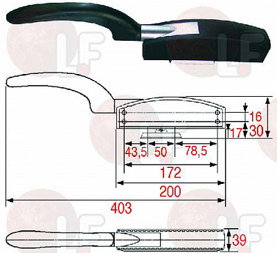 RH-LH CELL HANDLE WITHOUT LOCK 3025