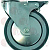 SWIVELLING WHEEL WITH BRAKE