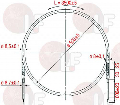 SHEATHED HEAT.ELEM. RSV-350 1300W 230V