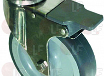 SWIVELING WHEEL WITH BRAKE