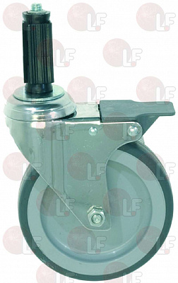 AXLE SWIVELLING WHEEL WITH BRAKE