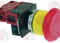 STOP PUSH BUTTON WITH RED BLOCK NC