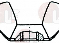 ST. STEEL WING NUT M4 DIN 315 - 200 PCS