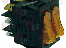 YELLOW DOUBLE SWITCH 16A 250V